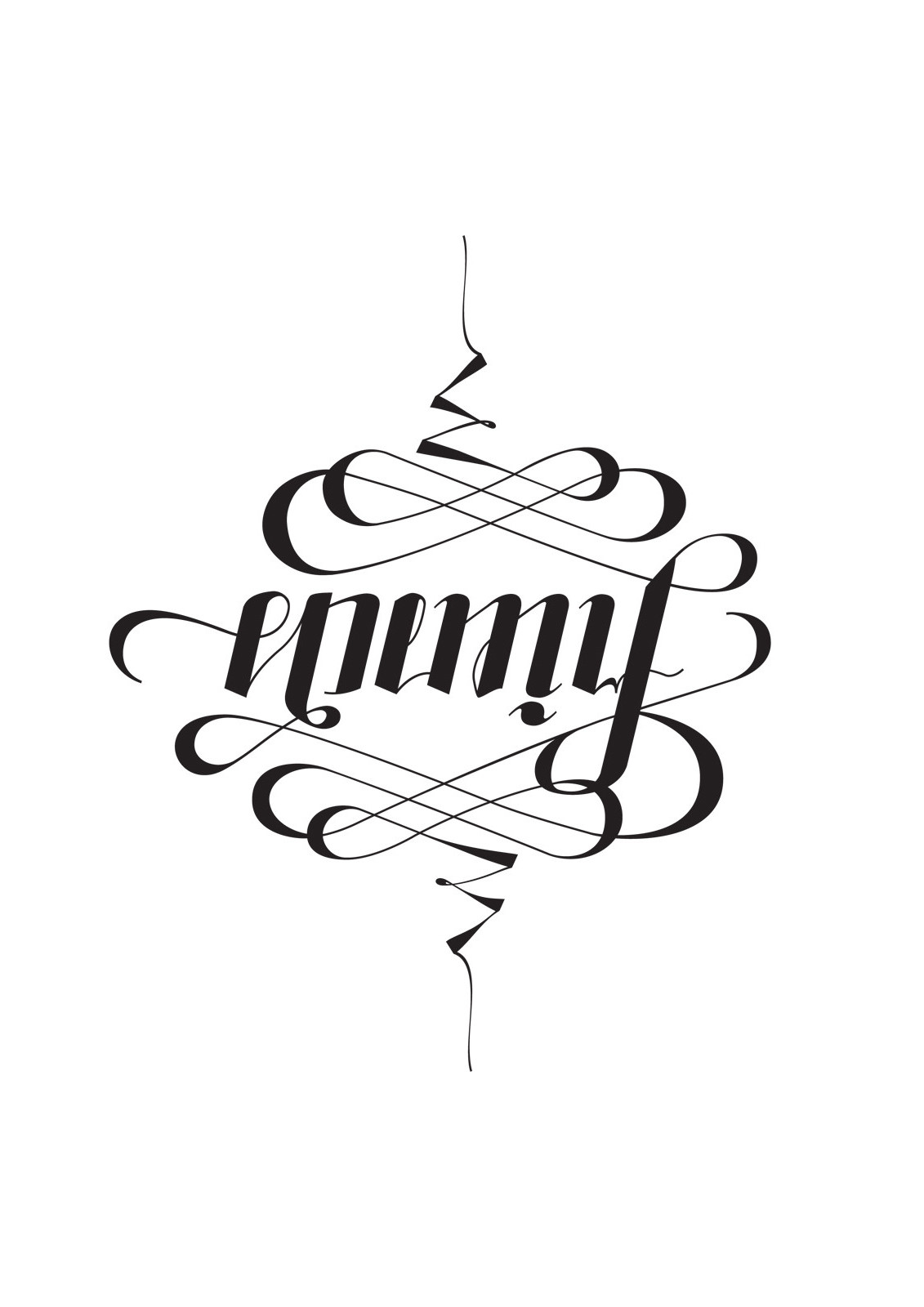 Autobahn Ambigram Friends Enemykopie