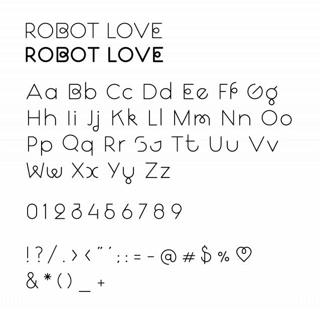 Robot Love Typeface