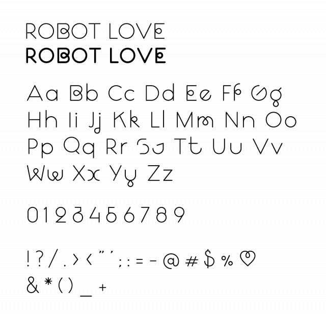 Robot Love Typeface